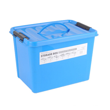 HDPE caja de almacenamiento de plástico de color sólido con la manija (SLSN053)